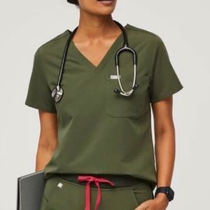 Figs scrub top Caterina xxs olive green